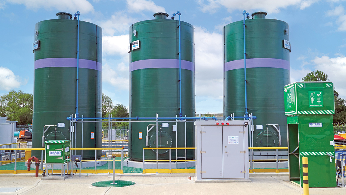 PACL bulk storage tanks - Courtesy of MWH Treatment