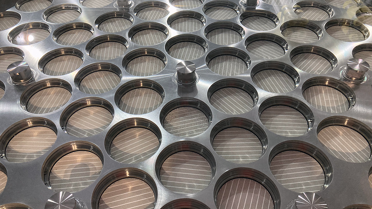 C90 membranes in pressure decay test - Courtesy of MWH Treatment