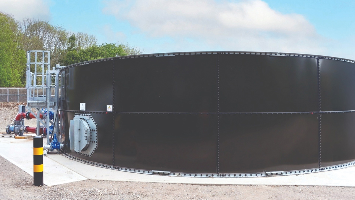 Completed storm tank at Alford WRC in Lincolnshire - Courtesy of @one Alliance