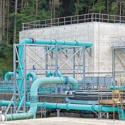 The new clean backwash tank – Courtesy of MWH Treatment
