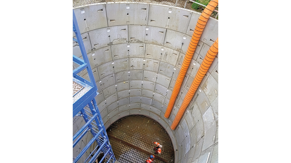 The new emergency return pumping station wet well - Courtesy of MWH Treatment