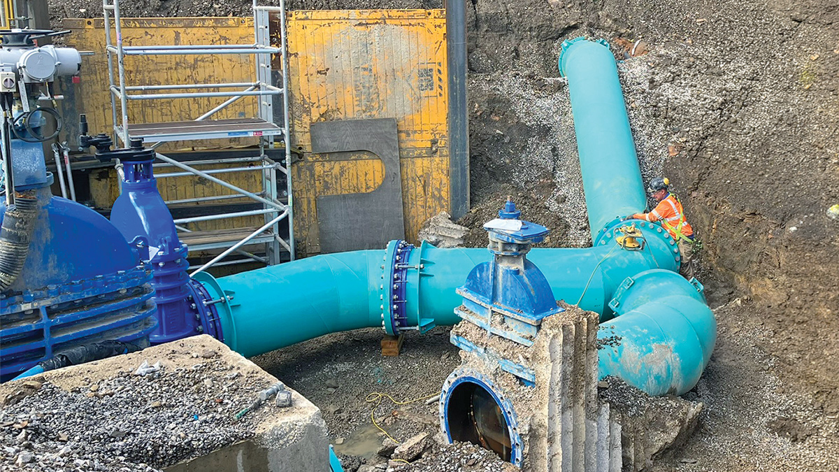 Pipework diversion for RGFs 17-24 - Courtesy of MWH Treatment