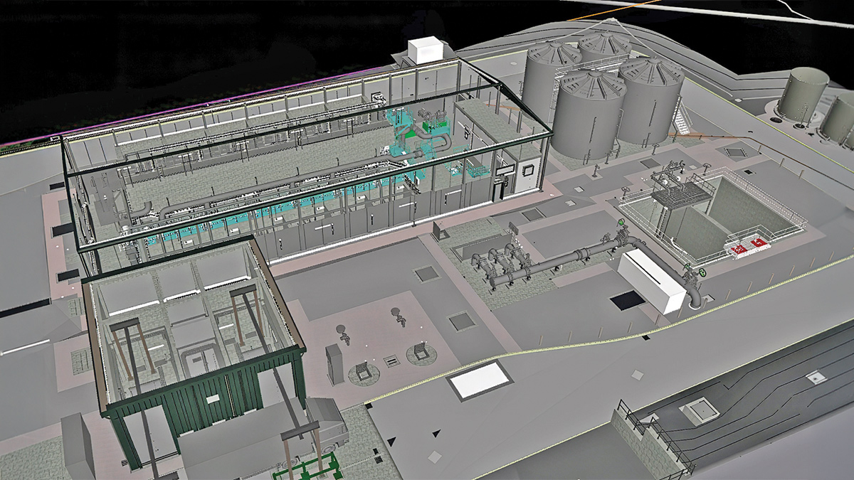 3D model of the new WTW and pumping station - Courtesy of Essex & Suffolk Water