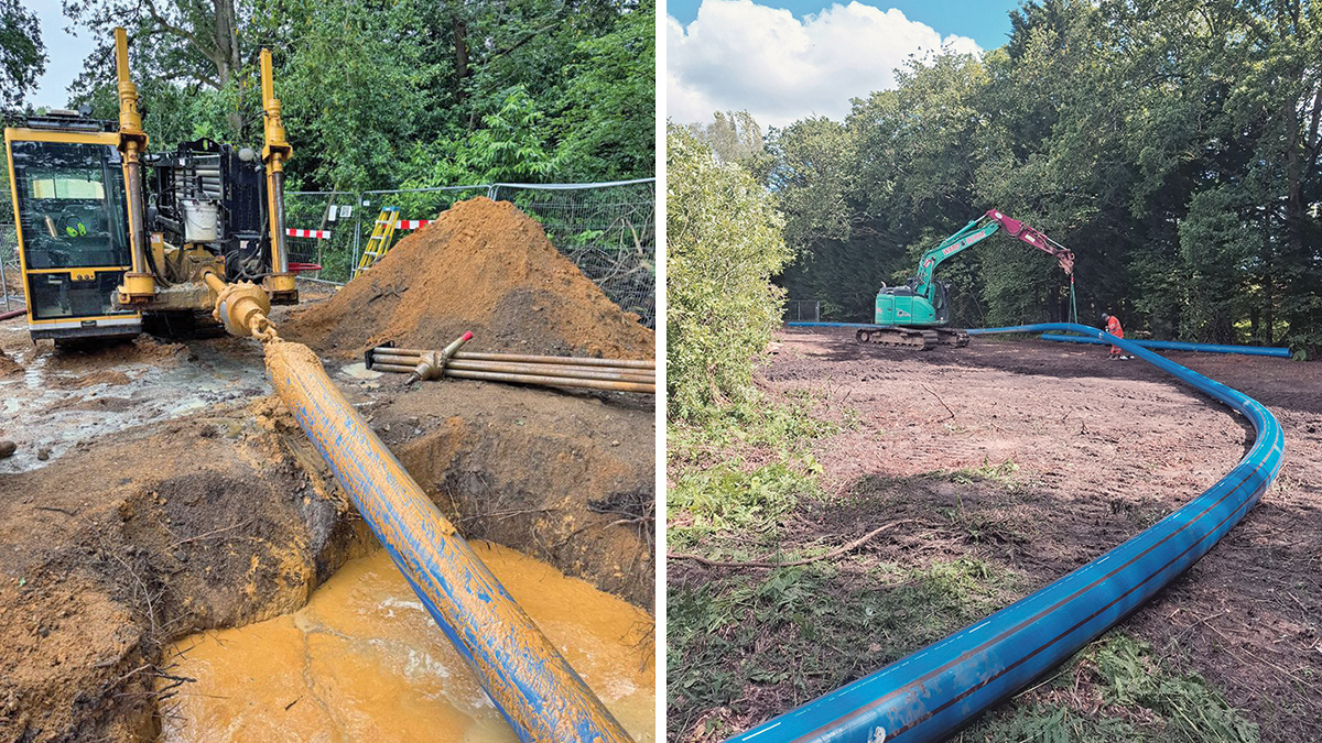 HDD works and pipeline installation - Courtesy of Ward & Burke