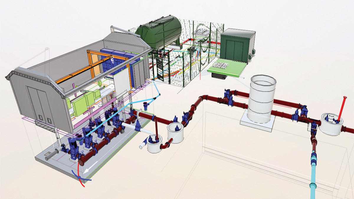 Model of Bearwood WBS and the proposed solution overview - Courtesy of Ward & Burke