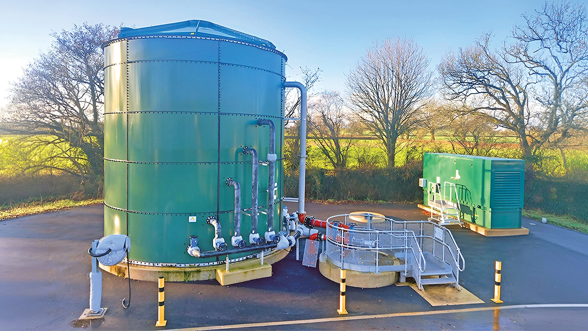 Sludge storage tank - Courtesy of Envolve Infrastructure