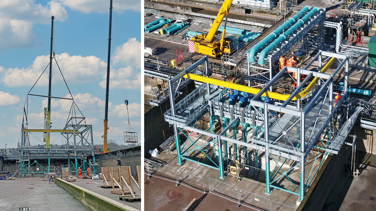 Storm returns pumping station under construction - Courtesy of MMB