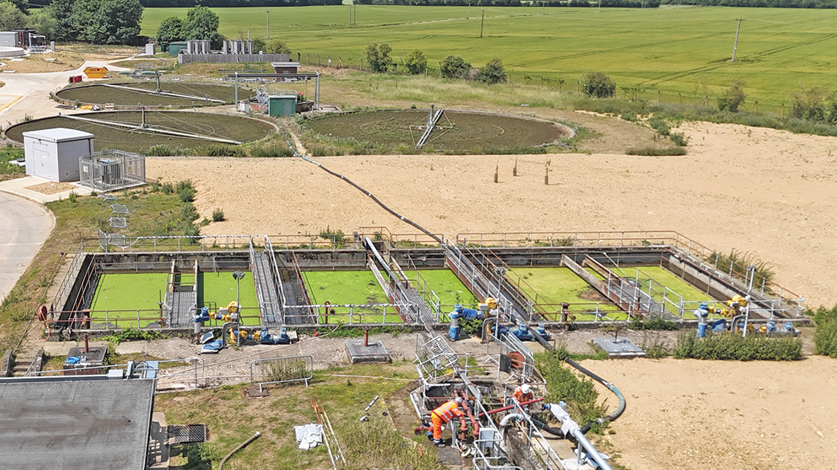 The existing treatment works - Courtesy of Galliford Try
