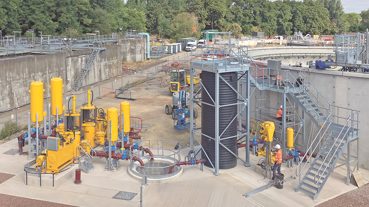 Pre-fabricated Weholite HDPE chamber from SDS Ltd for use in PST de-sludge system - Courtesy of Mott MacDonald Bentley