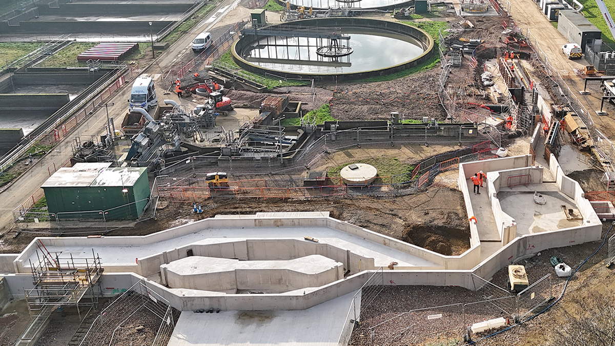 New inlet works structure relative to the existing - Courtesy of MMB