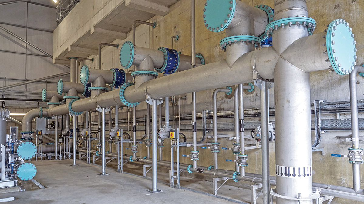 GAC inlet pipework - Courtesy of Murphy & South East Water
