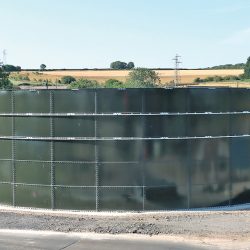The new 3,600m3 glass-coated steel tank from Hayes GFS Ltd - Courtesy of @one Alliance