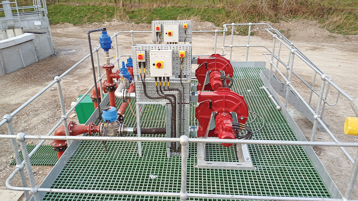 De-sludge return pump platform - Courtesy of Eric Wright Water Ltd