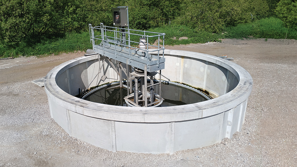 Humus settlement tank - Courtesy of Eric Wright Water Ltd