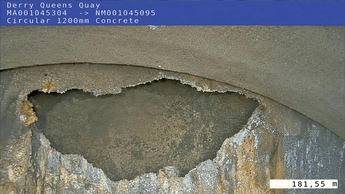 CCTV survey of Culmore Trunk Sewer - Courtesy of GRAHAM