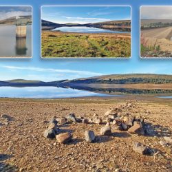 Examples of reservoir low water levels (October 2025) - Courtesy of Scottish Water