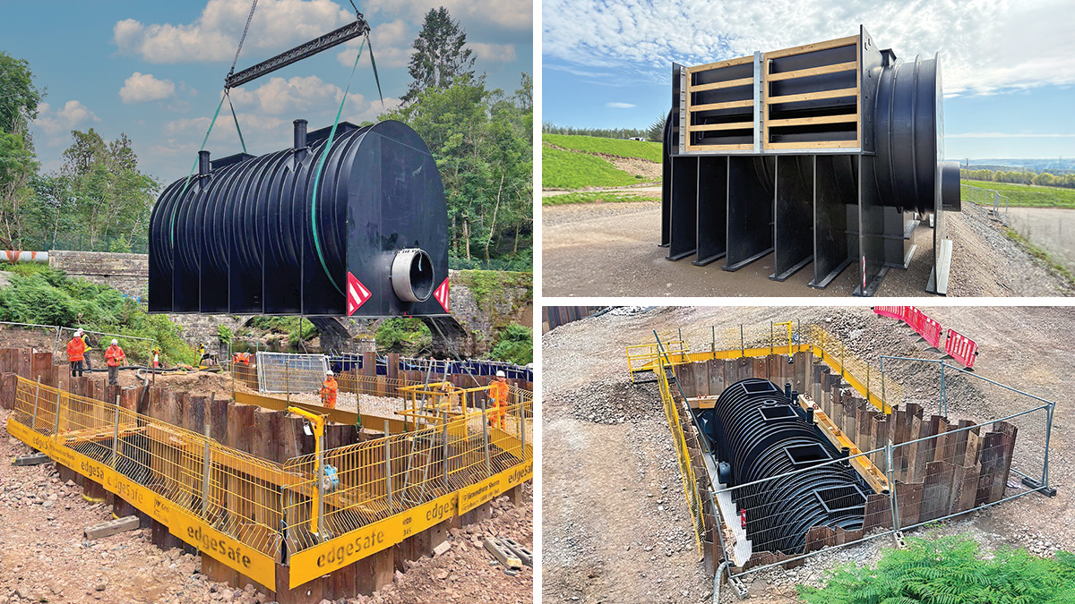 River Isla Abstraction: Installation of the wet well tanks - Courtesy of Scottish Water