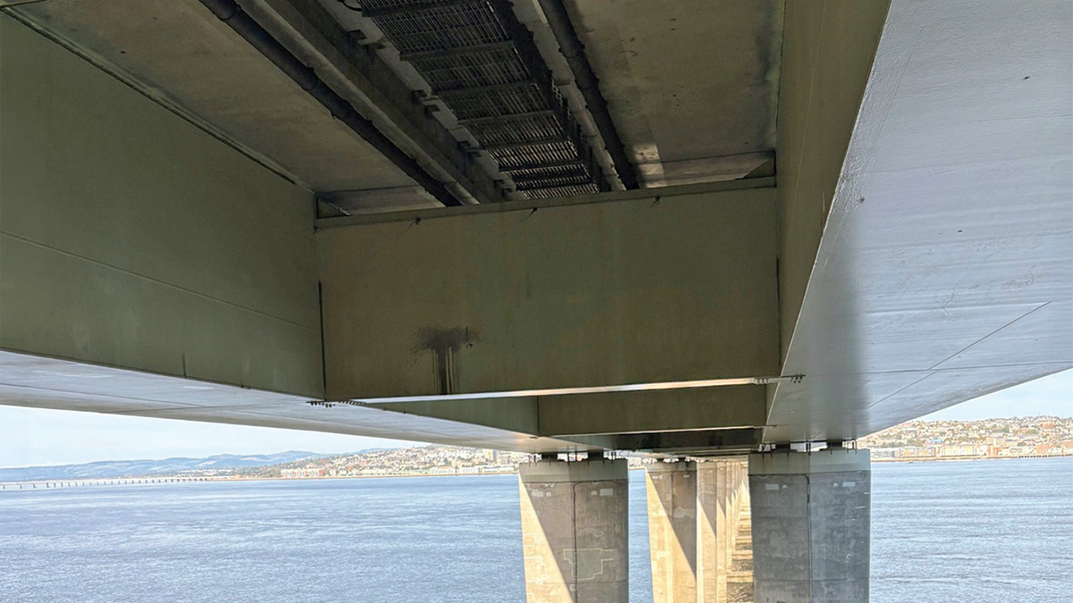 Duct beneath Tay road bridge - Courtesy of Scottish Water
