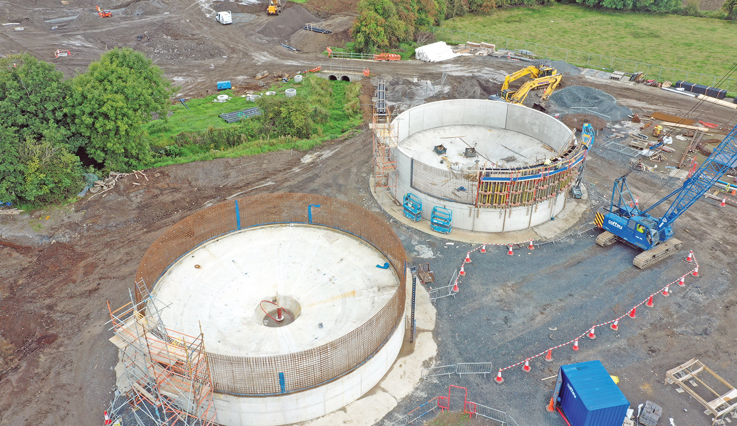 Construction of top walls of FSTs 1 & 2 - Courtesy of Coffey