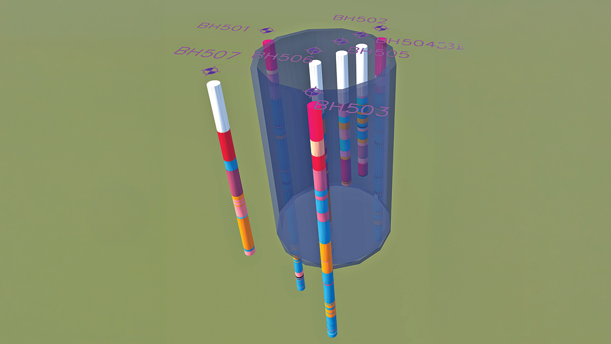 Strata profile from boreholes within shaft footprint - Courtesy of SLR Consulting Ltd