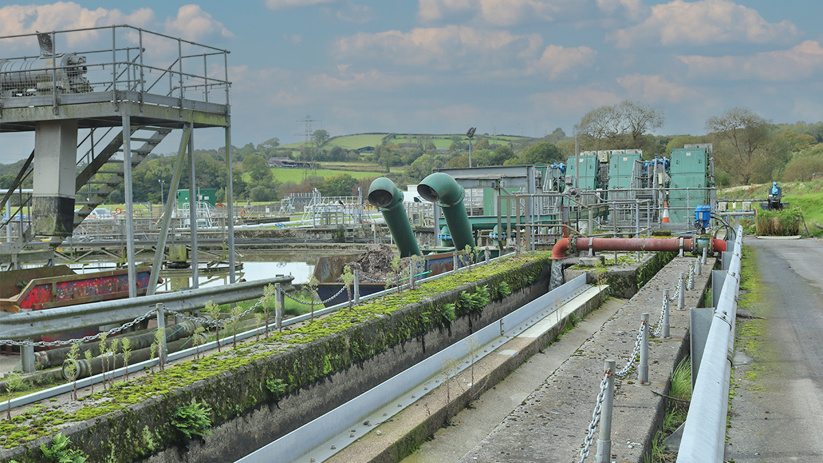 Garnswllt WwTW inlet works channel - Courtesy of Mott MacDonald Bentley