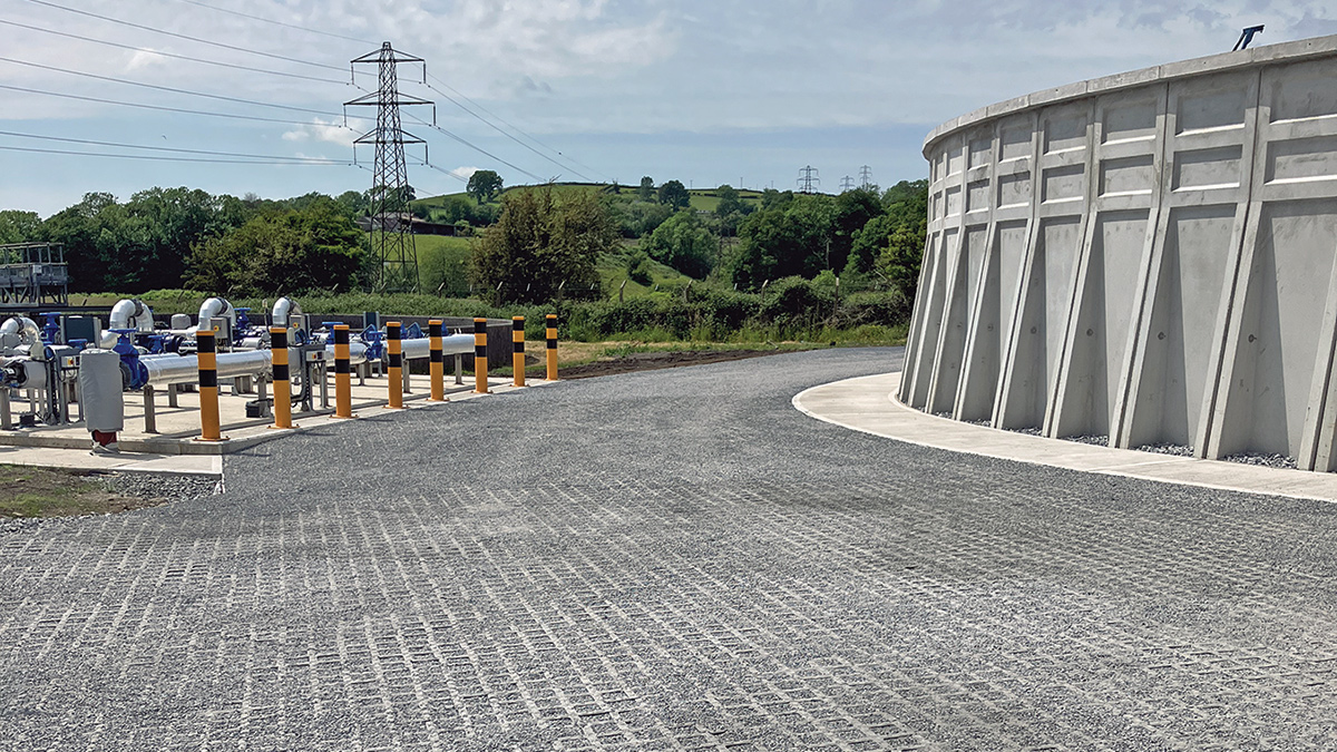 Grass-cell access road to PST - Courtesy of Mott MacDonald Bentley
