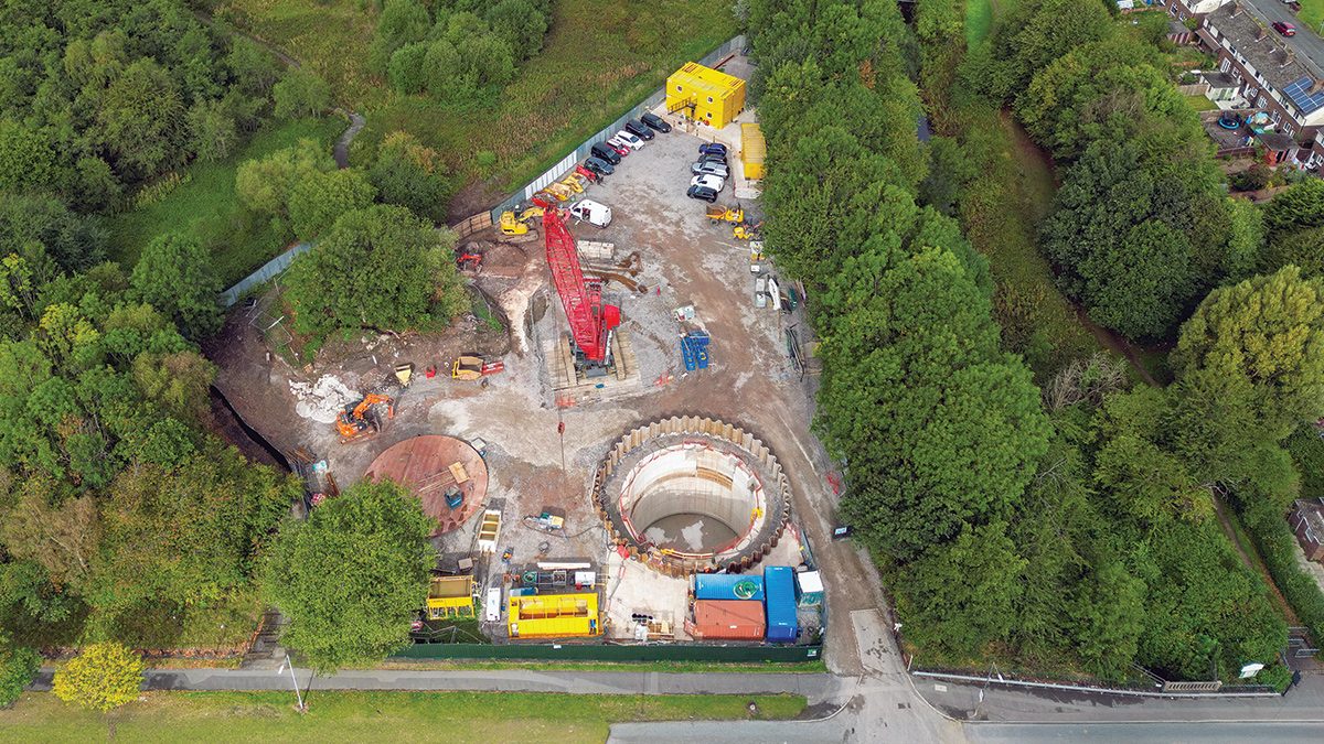 The site of the Gaskell Street CSO & Detention Tank Project adjacent to Sankey Brook - Courtesy of Shone’s Drones