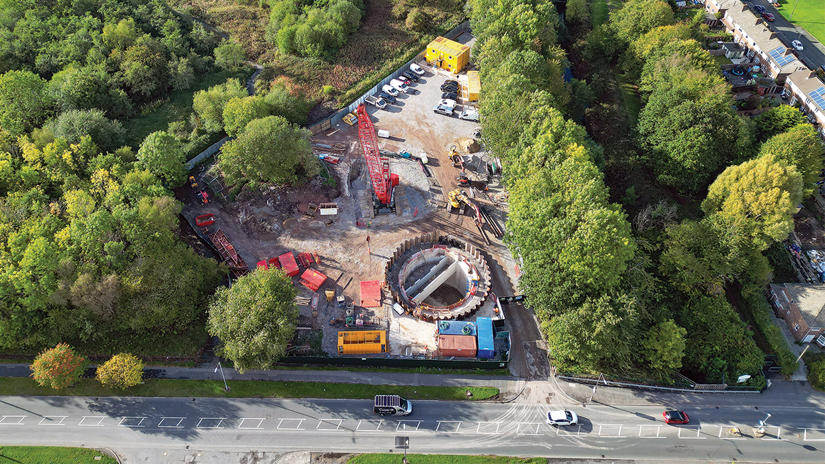 Gaskell Street site following the installation of the RC precast channel - Courtesy of Shone’s Drones