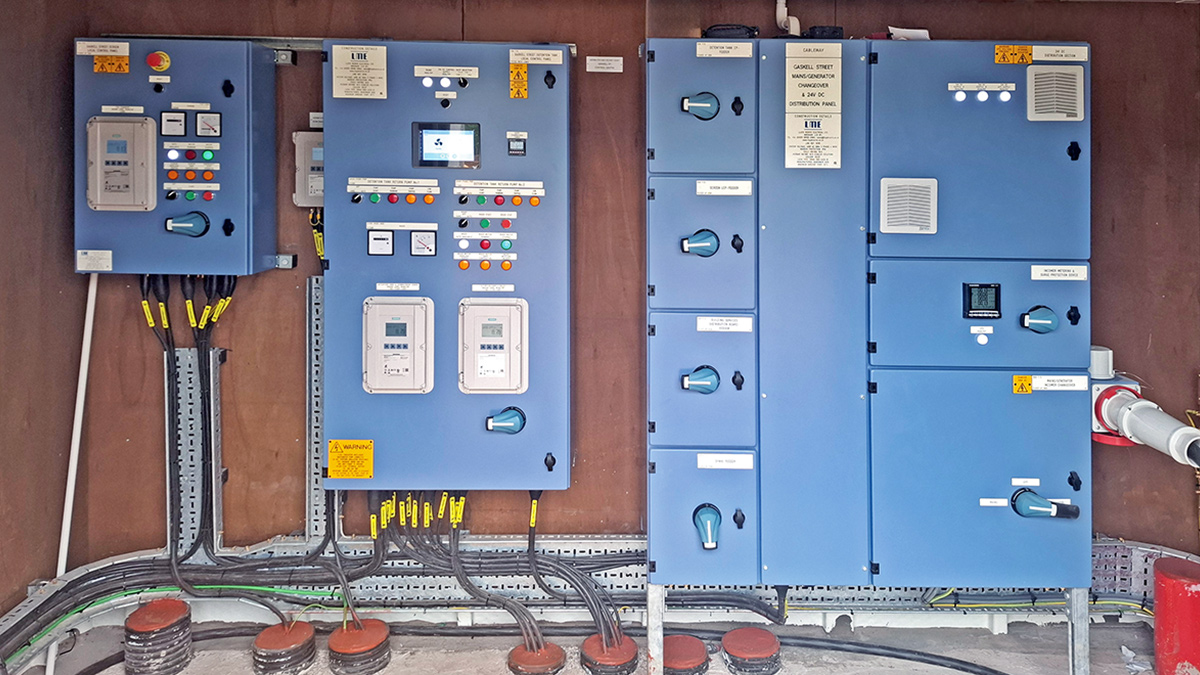 Electrical installation within MCC kiosk - Courtesy of Ward & Burke
