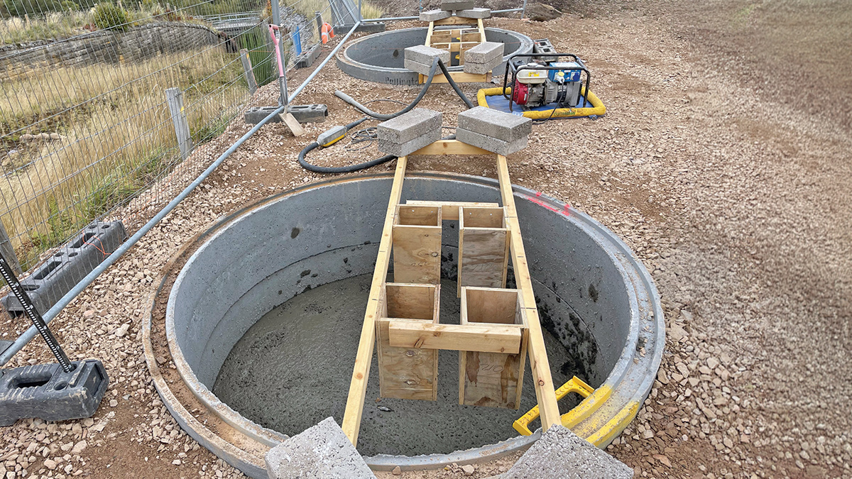 Bridge foundation construction underway - Courtesy of Morrison Construction