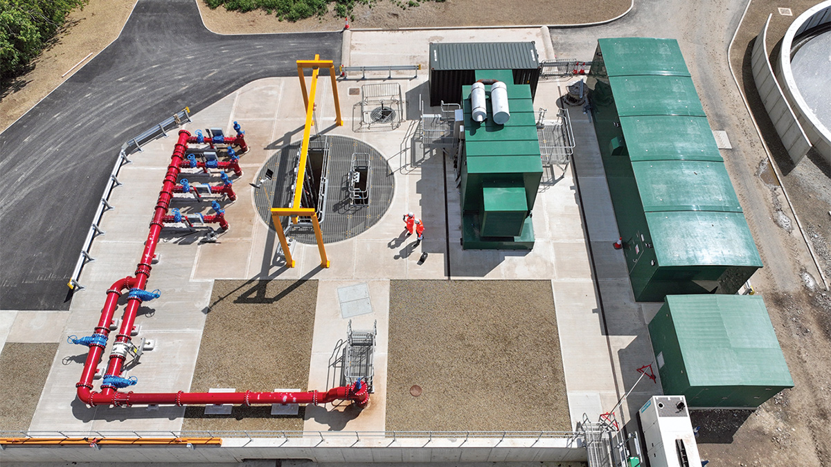Works inlet pump station and forward flows to treatment - Courtesy of Ward & Burke