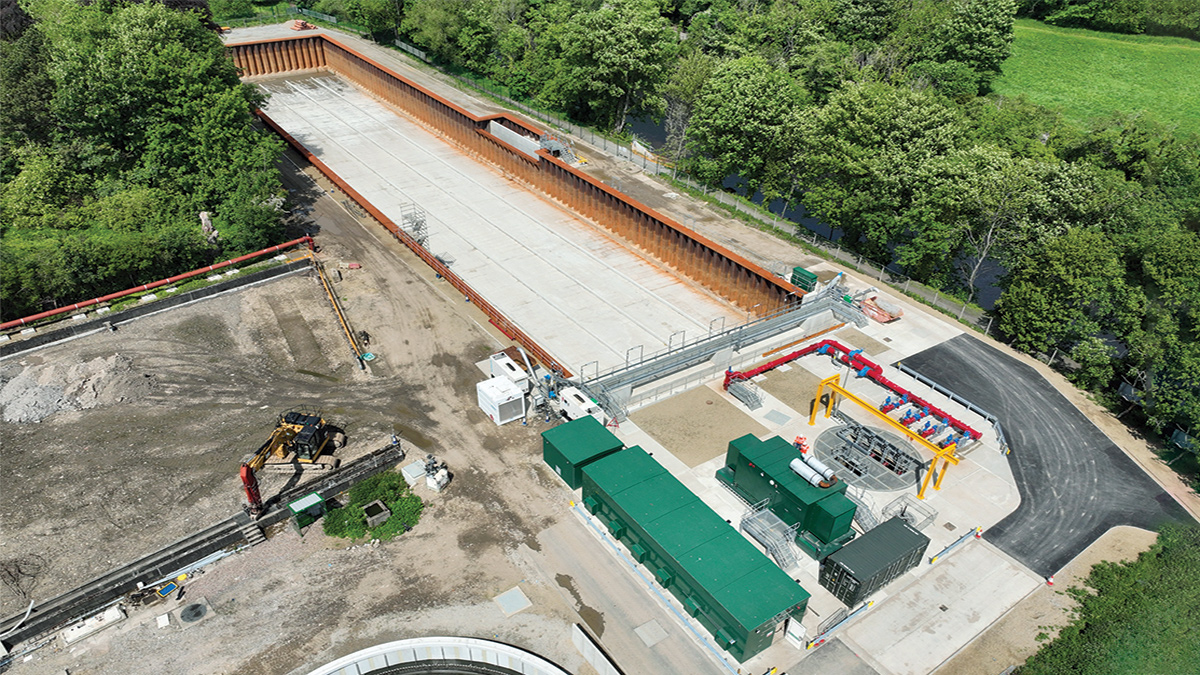 Works inlet pumping station & storm storage - Courtesy of Ward & Burke