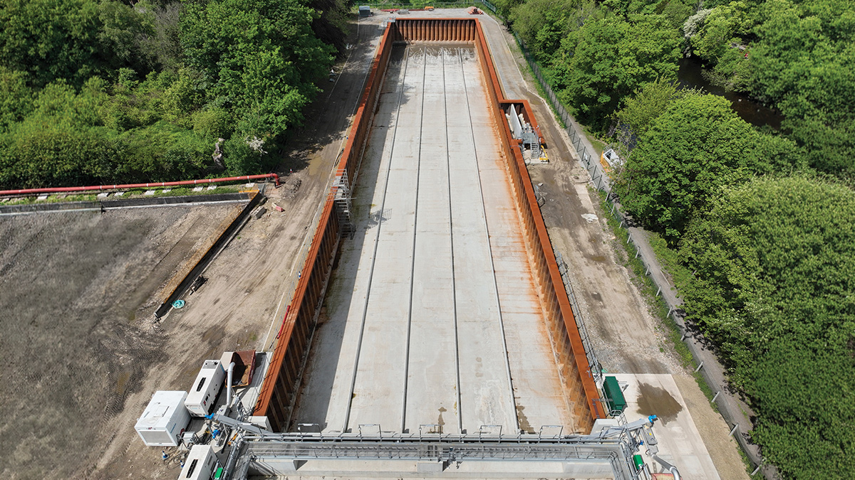The new 17,500m³ storm tank structure - Courtesy of Ward & Burke