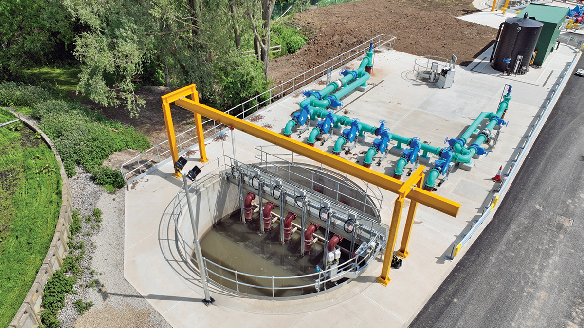 Combined secondary treatment pump station - Courtesy of Ward & Burke