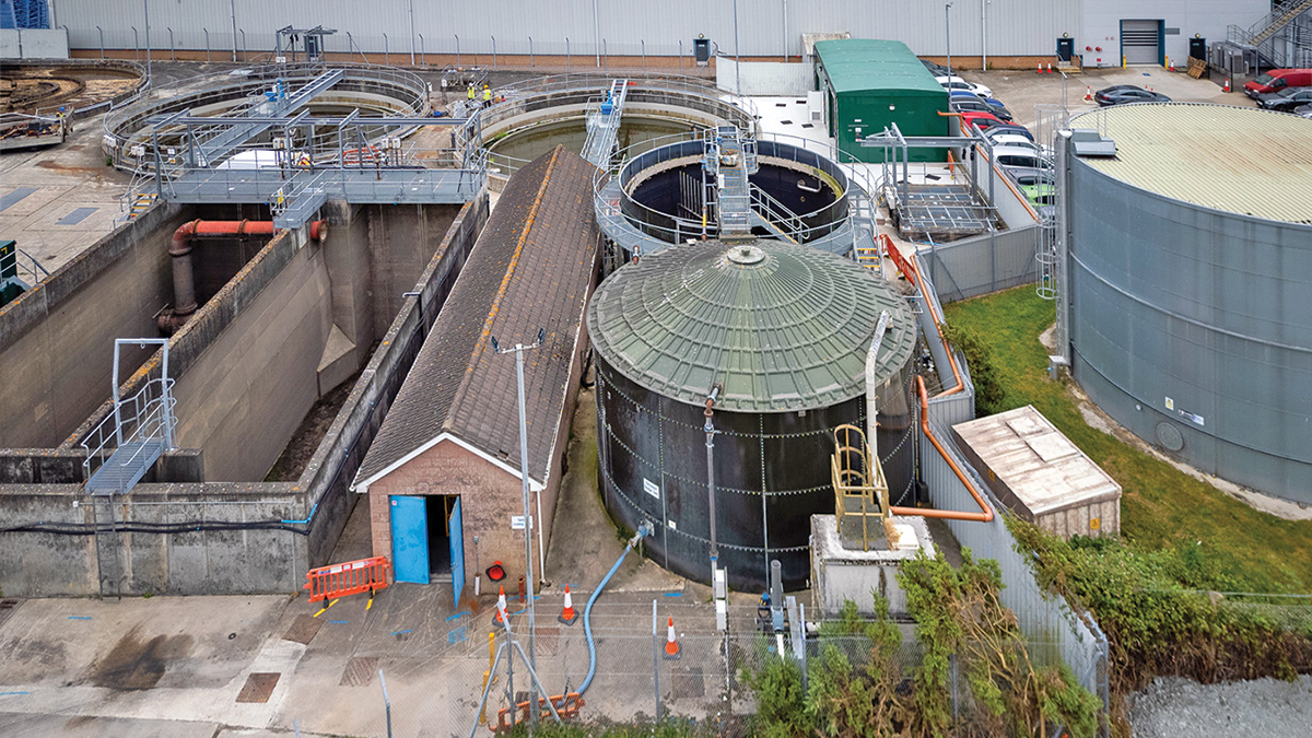 Kilkeel glass-lined sludge tanks pre-Base Maintenance project start - Courtesy of NI Water