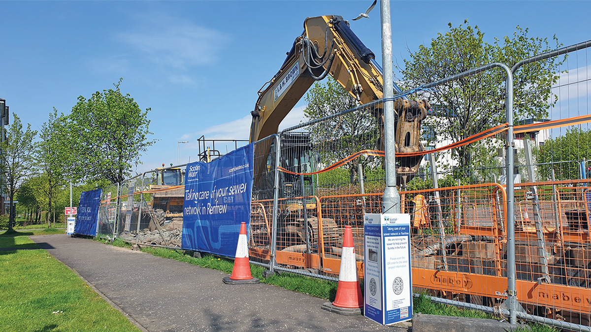 Relining pit on Kings Inch Road - Courtesy of Caledonia Water Alliance
