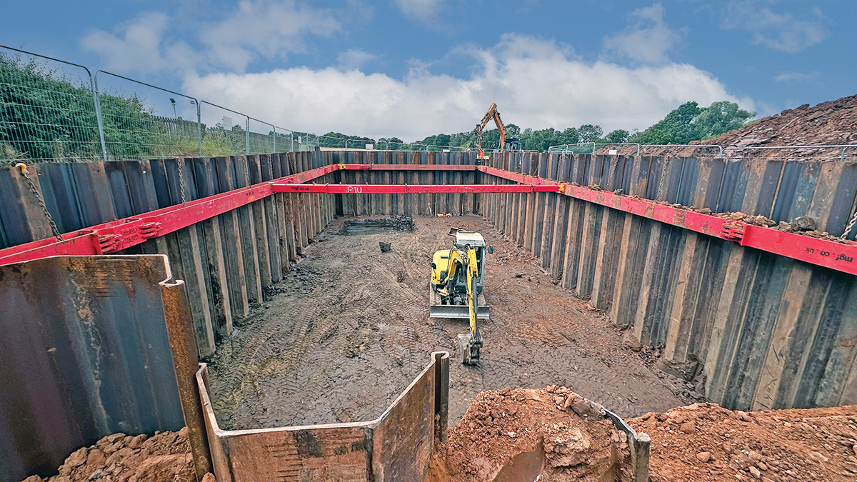 Excavation works to prepare for pre-fabricated tank installation - Courtesy of Esh Stantec