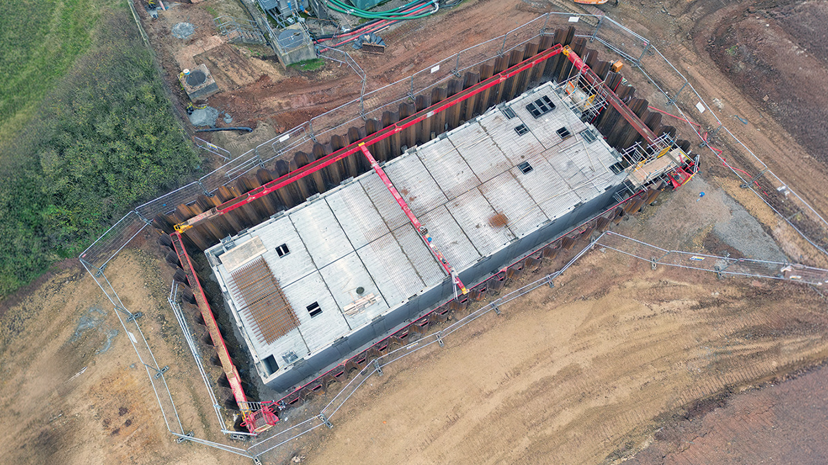 Balancing tank nearing completion - Courtesy of Esh Stantec