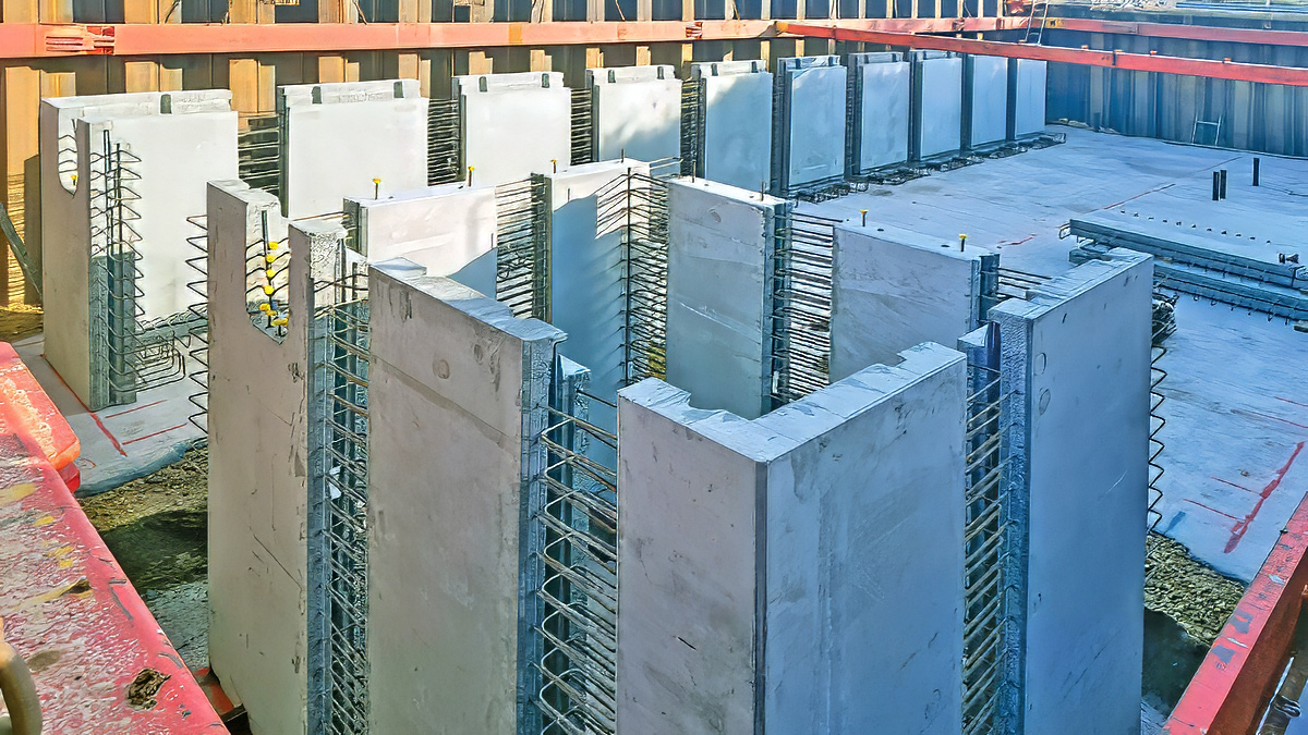 Construction of the 380m<sup>3</sup> balancing tank - Courtesy of Esh Stantec