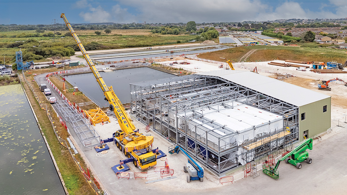 70 modular treatment units installed on site at Knapp Mill WTW - Courtesy of RSE