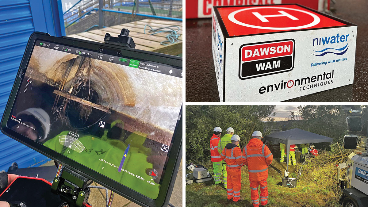 LiDAR-drone survey set-up - Courtesy of Dawson-WAM Ltd