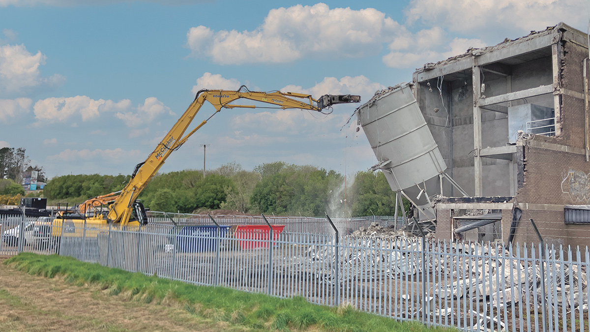 Demolition of redundant lime dosing plant - Courtesy of AECOM