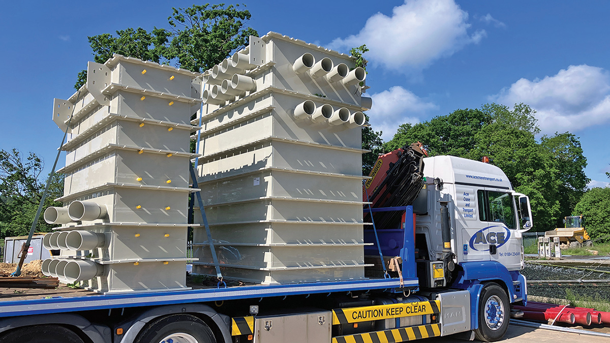 NOV Fibre Glass Systems prefabricated drawpits - Courtesy of MMB