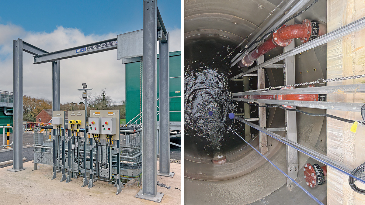 MBBR bypass flow pump station: (left) control equipment and (right) wet well during construction - Courtesy of BIMTek Limited