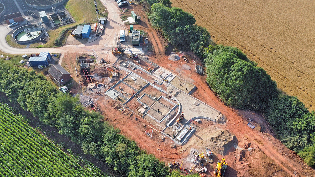 Aerial view of the site during construction - Courtesy of BIMTek Limited