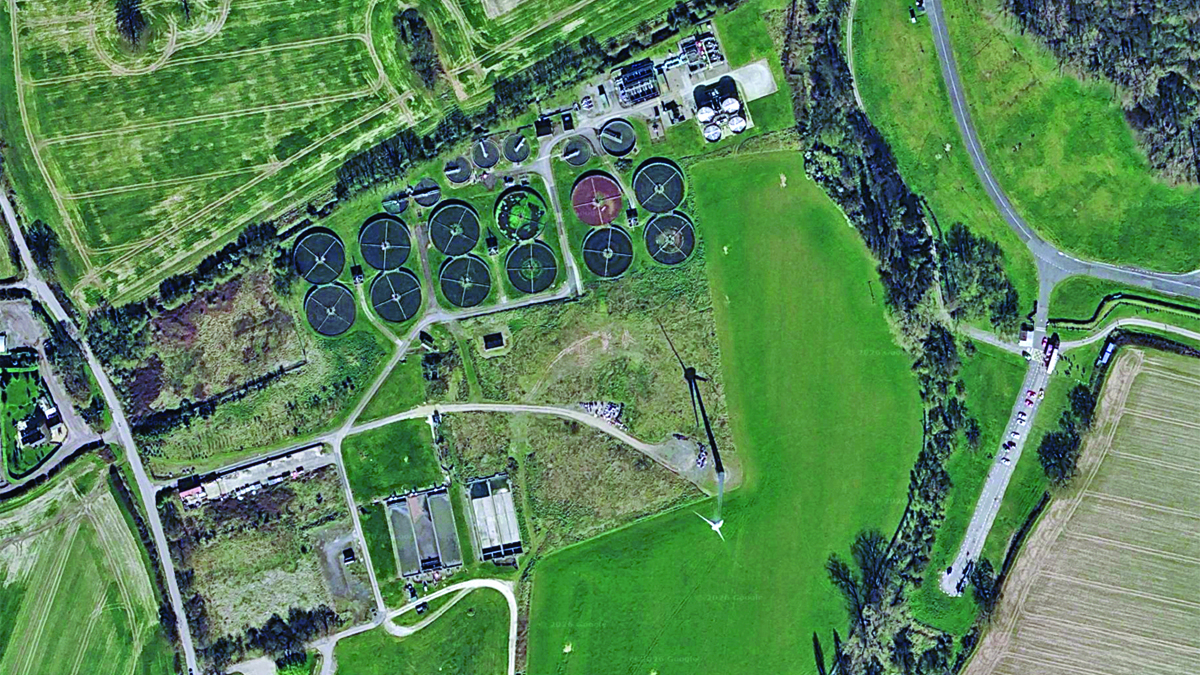 Google Earth image of the existing Lichfield STW