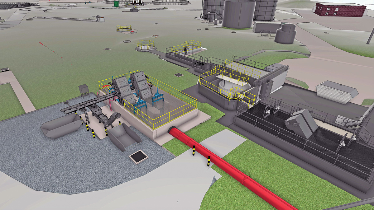Existing inlet works and new storm screens - Courtesy of Mott MacDonald Bentley