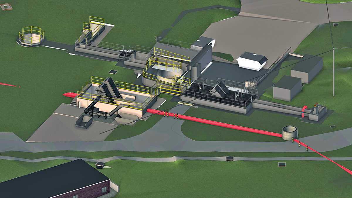 Revit model of existing inlet works and new storm screens - Courtesy of MMB