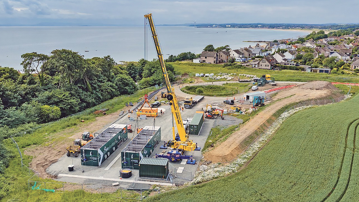 View of the Lower Largo WwTW site - Courtesy of RSE