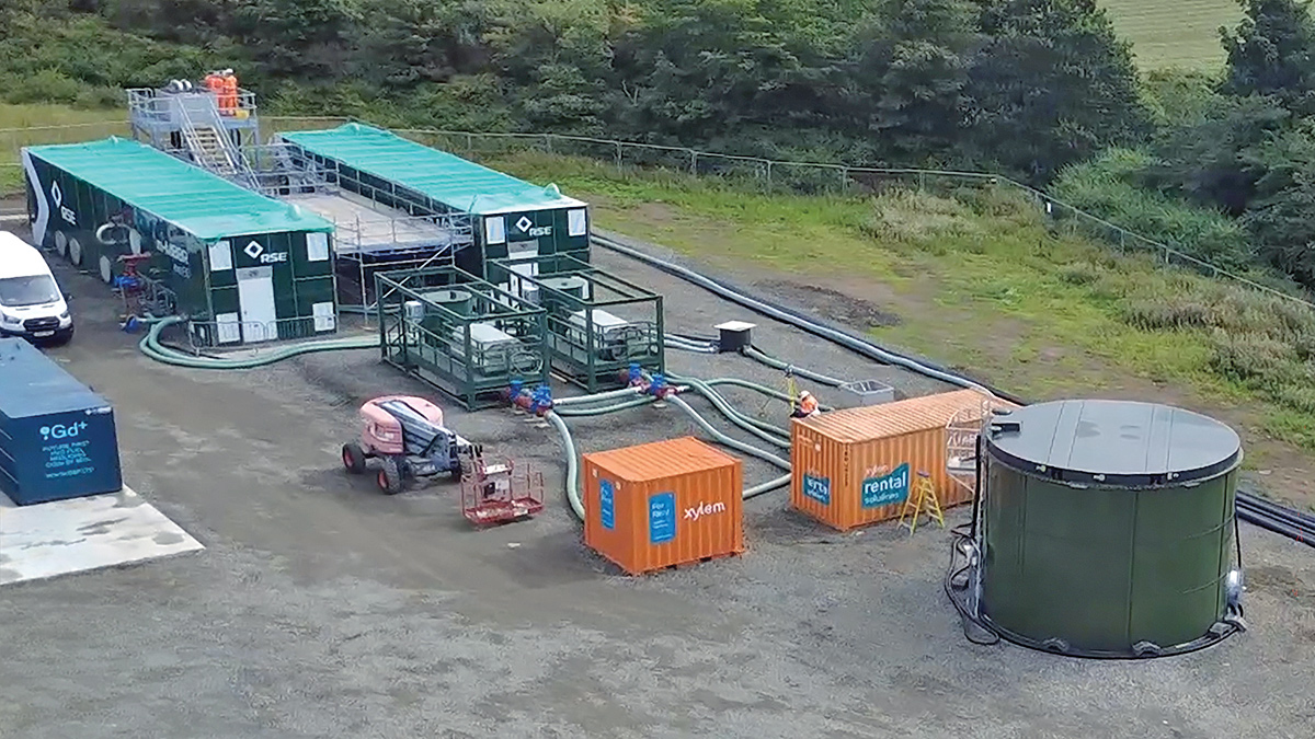 The hired UV plant from Xylem Water Solutions - Courtesy of RSE